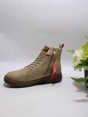 Botki damskie ocieplane na płaskim (36-42) SG966-3 KHAKI