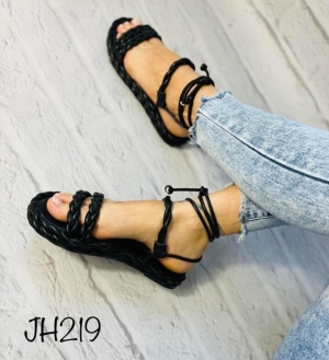Sandały damskie na płaskim (36-41) JH219 BLACK