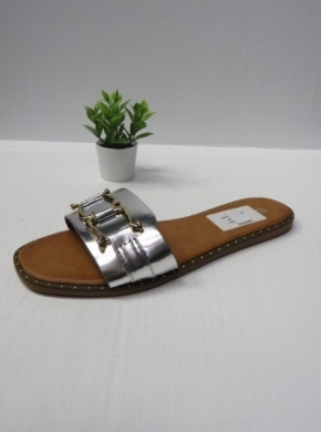 Klapki damskie na płaskim (36-41) CB2122 SILVER