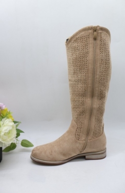 Kozaki damskie na płaskim (36-41) A958 KHAKI