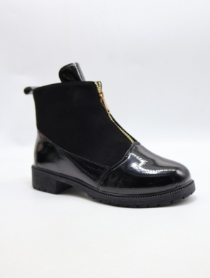 Botki damskie ocieplane na płaskim (36-41) JX532 BLACK