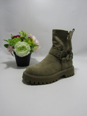 Botki damskie na płaskim (36-41) 9691A KHAKI