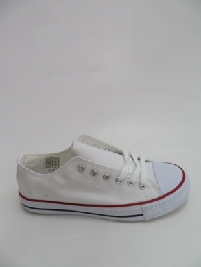 Trampki damskie na płaskim (36-41) 608A-10 WHITE/RED