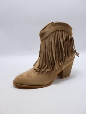 Botki damskie na obcasie (36-41) N25-260 TAUPE