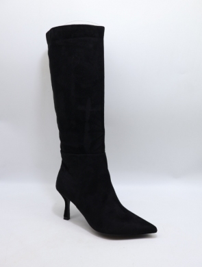 Kozaki damskie ocieplane na szpilce (36-41) H8-996 BLACK