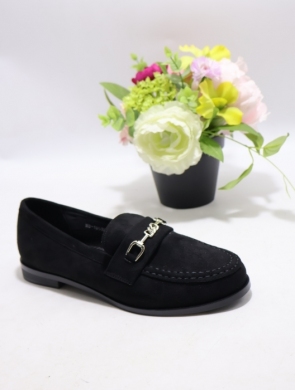 Mokasyny damskie na płaskim (36-41) H8-1053 BLACK
