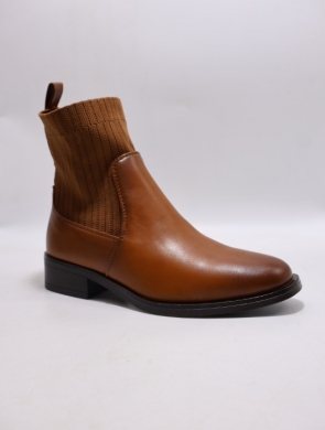 Botki damskie na płaskim (36-41) 1351 BROWN