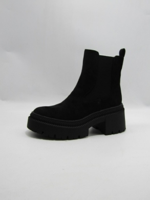 Botki damskie ocieplane na obcasie (36-41) 9682 BLACK