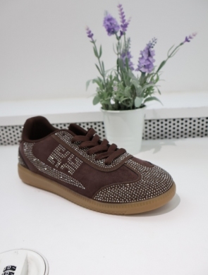 Buty sportowe damskie na płaskim (36-41) 9000 BROWN
