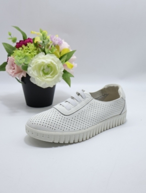 Buty sportowe damskie na płaskim (36-41) YEHJ-309 WHITE/SKORA