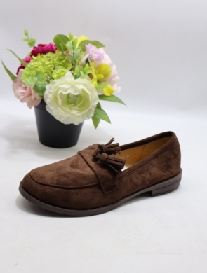 Mokasyny damskie na płaskim (36-41) H8-966 BROWN