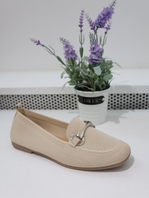 Mokasyny damskie na płaskim (36-41) 1240 BEIGE