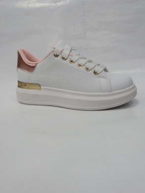 Buty sportowe damskie na płaskim (36-41) WW013 WHITE/PINK