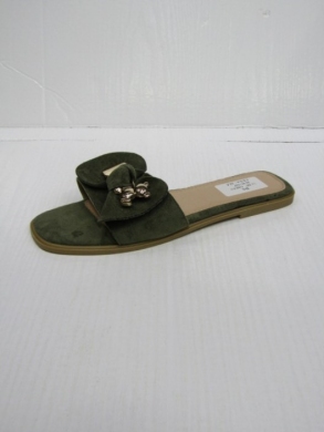 Klapki damskie na płaskim (36-41) LS587 GREEN