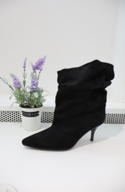 Botki damskie na szpilce (36-41) 52268 BLACK