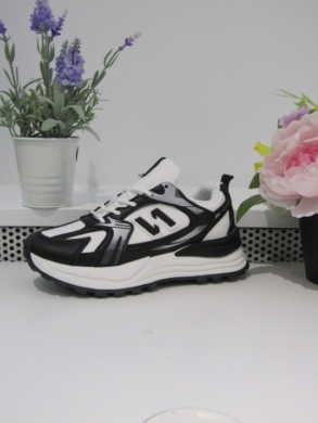 Buty sportowe damskie na płaskim (36-41) 88-133 BLACK