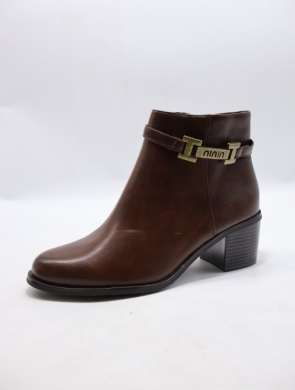 Botki damskie na obcasie (36-41) CHC376 BROWN