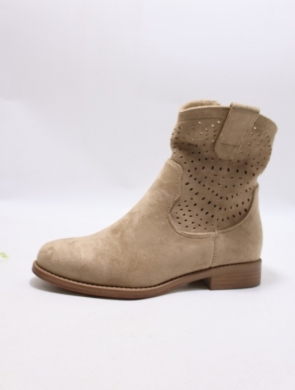 Botki damskie na płaskim (36-41) H169-2 KHAKI