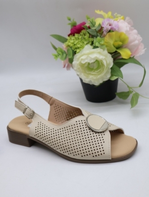 Sandały damskie na obcasie (36-41) 6883 BEIGE