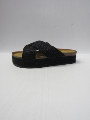 Klapki damskie na koturnie (36-41) 888-528 BLACK