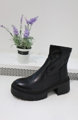 Botki damskie na obcasie (36-41) 9670A BROWN