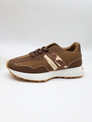 Buty sportowe damskie na płaskim (36-41) GG723 BROWN