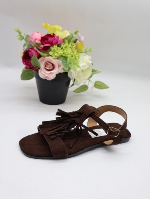Sandały damskie na płaskim (36-41) DD296 COFFE