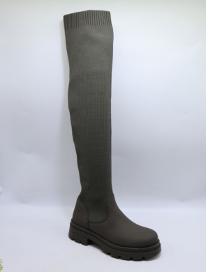 Kozaki damskie na płaskim (36-41) RQ430 GREEN