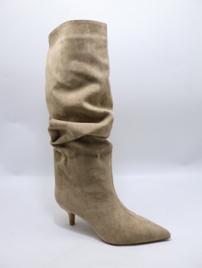Kozaki damskie na szpilce (36-41) 2512 KHAKI