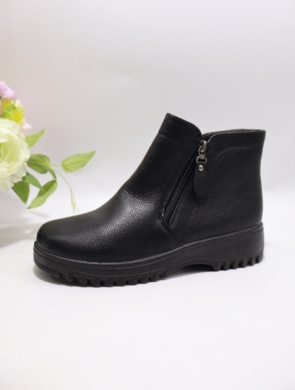 Botki damskie ocieplane na płaskim (36-41) W11-1 BLACK