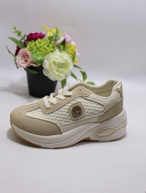 Buty sportowe damskie na płaskim (36-41) 88-110 BEIGE