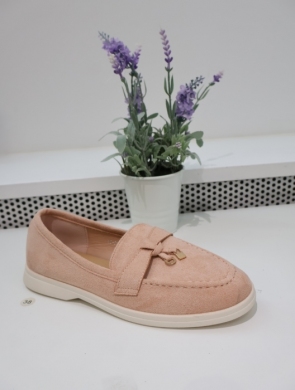 Mokasyny damskie na płaskim (36-41) H8-585 PINK