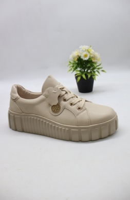 Buty sportowe damskie na płaskim (36-41) 6640 BEIGE