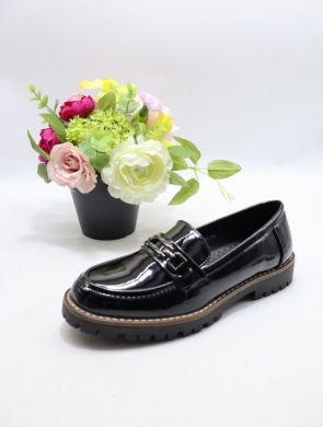 Mokasyny damskie na płaskim (36-41) 62702 BLACK
