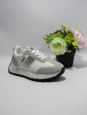 Buty sportowe damskie na płaskim (36-41) 8365-2 WHITE