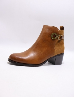 Botki damskie na obcasie (36-41) CHC523 CAMEL