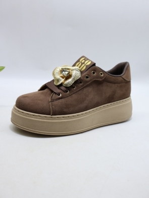 Buty sportowe damskie na płaskim (36-41) B318 BROWN