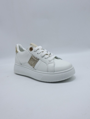 Buty sportowe damskie na płaskim (36-41) WW171 WHITE/GOLD
