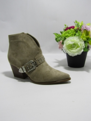 Botki damskie na obcasie (36-41) 9683 KHAKI