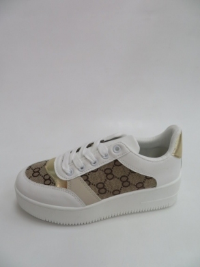 Sportowe Damskie na koturnie (36-41) BO-801 WHITE