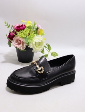 Mokasyny damskie na płaskim (36-41) H2233-2 BLACK