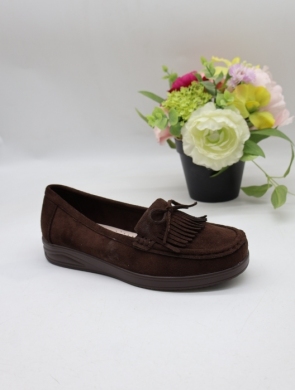 Mokasyny damskie na płaskim (36-41) 3102 BROWN