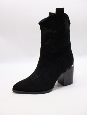 Botki damskie na obcasie (36-41) 7034 BLACK