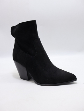 Botki damskie ocieplane na obcasie (36-41) FR693 BLACK