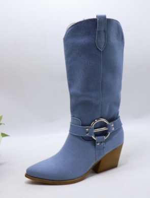 Kozaki damskie na obcasie (36-41) LQ111 BLUE
