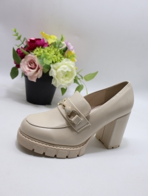 Półbuty damskie na obcasie (36-41) 2369-2 BEIGE