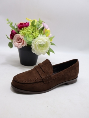 Mokasyny damskie na płaskim (36-41) H8-1051 BROWN