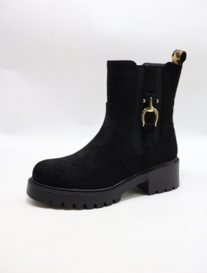 Botki damskie ocieplane na obcasie (36-41) BM216 BLACK