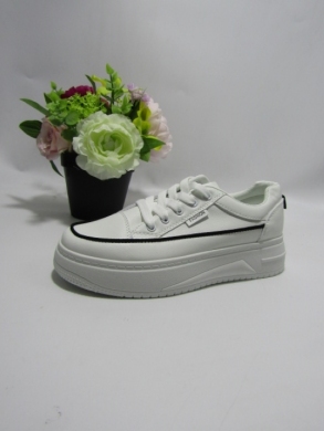 Buty sportowe damskie na płaskim (36-41) HZ17 WHITE