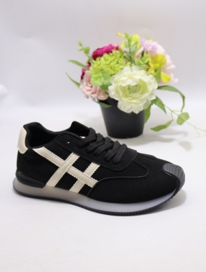 Buty sportowe damskie na płaskim (36-41) WX-191 BLACK